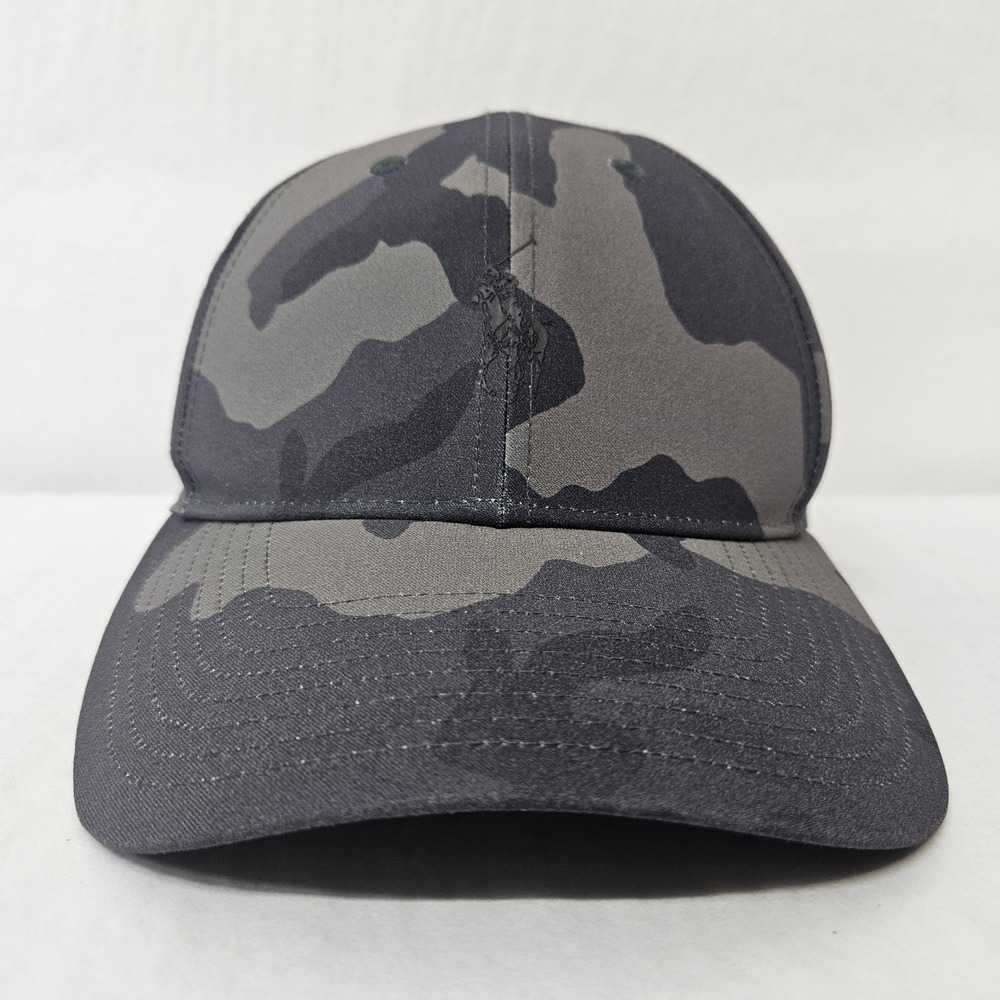 Polo Ralph Lauren Camouflage Baseball Cap Grey Black Adjustable NWT Unisex